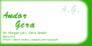andor gera business card
